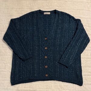 Natural Life Textured Blue Sweater